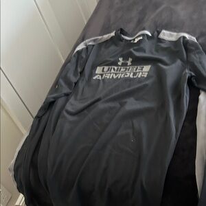 Under Armour Black and Gray Logo Shirt